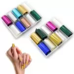 Papel Foil Brillante Con Destellos Caja X10 Pcs