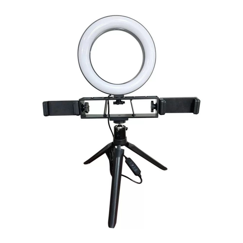 B-064 Aro de Luz con Doble Soporte P/Celular