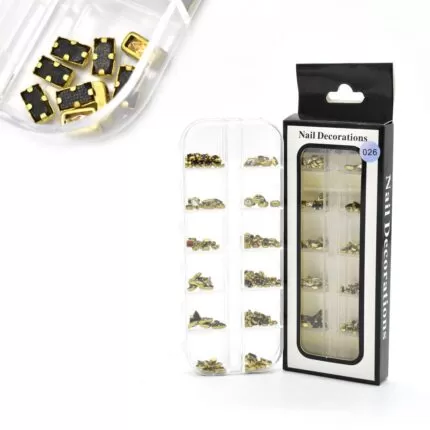 Apliques 026 Para Uñas Dorados Varios