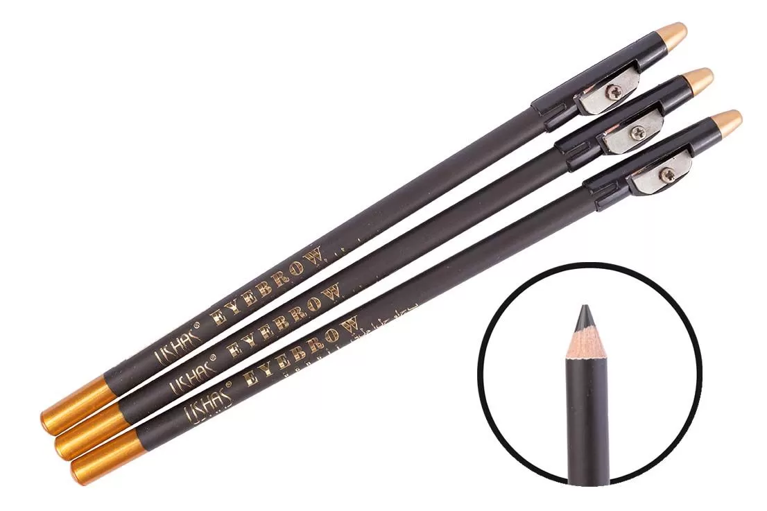 ZAR-EB102B-57 Lápiz delineador de cejas negro - Ushas (x12)