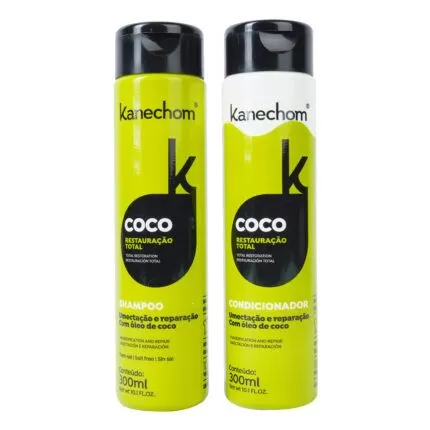 Kit shampoo + acondicionador oleo de coco kanechom
