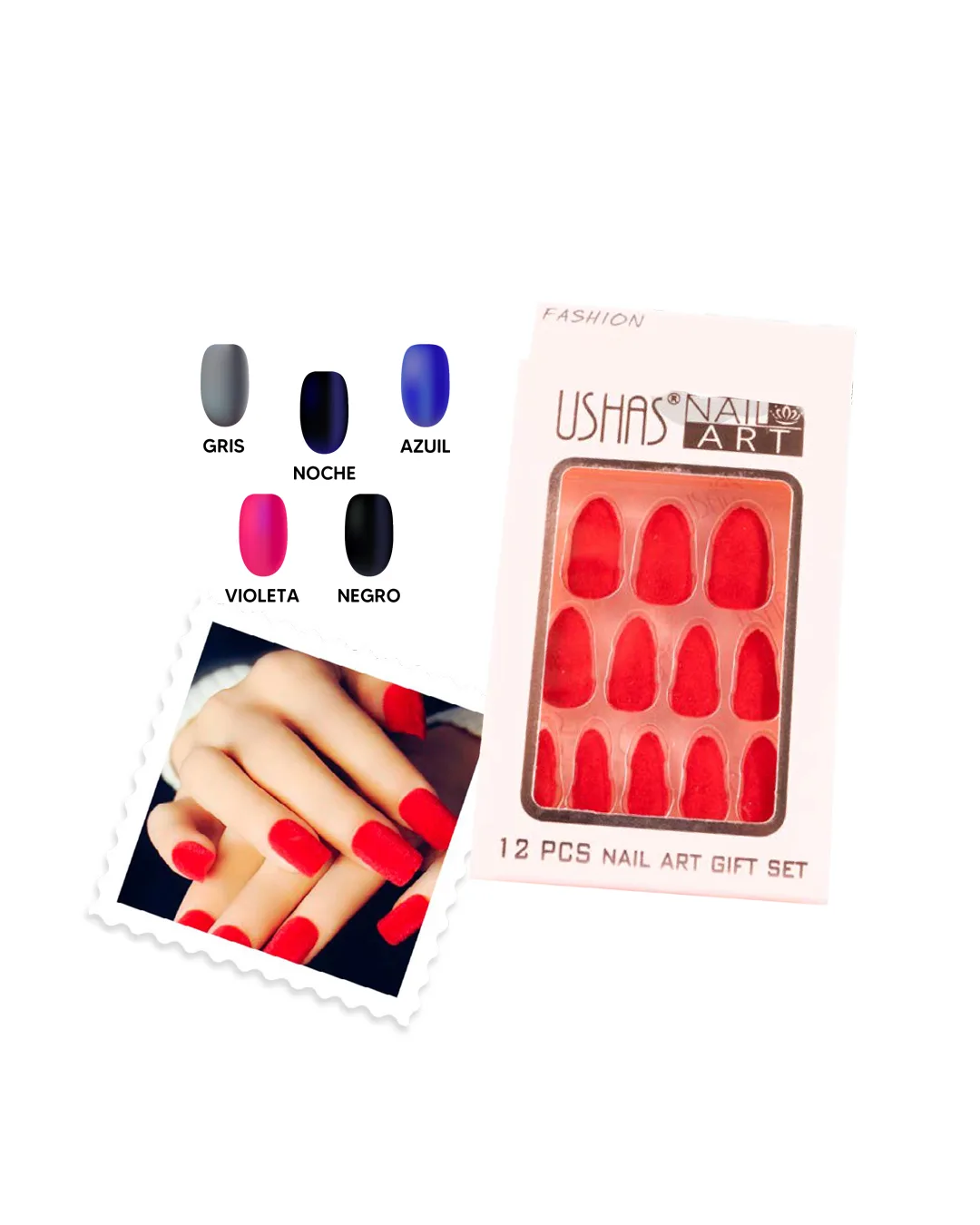 CT258 Set de Uñas Postizas - Ushas - Imagen 1