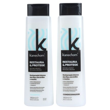 kit reparador de cabello con shampoo y acondicionador