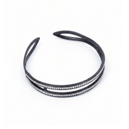 set de diademas negras con strass