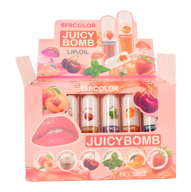 aceite labial hidratante con brillo