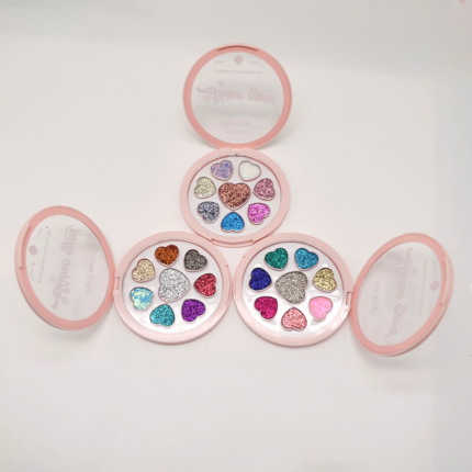 paleta de glitter en gel profesional