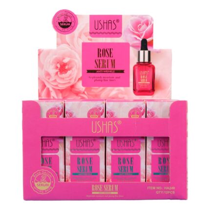 sérum facial antiarrugas con rosa