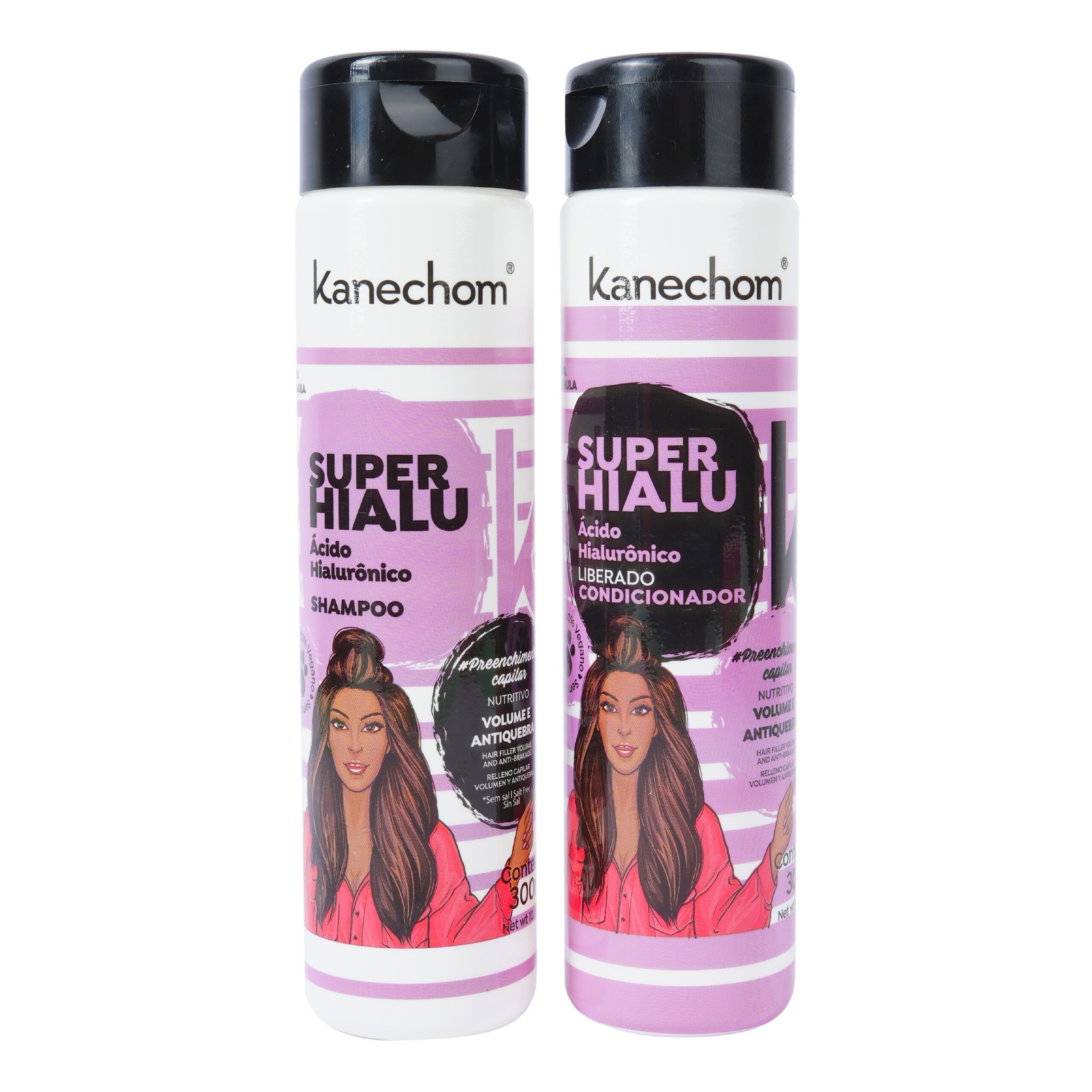 Kit Shampoo + Acondicionador Mix Fruit Kanechom 600 ML. kit shampoo y acondicionador reparador para cabello dañado