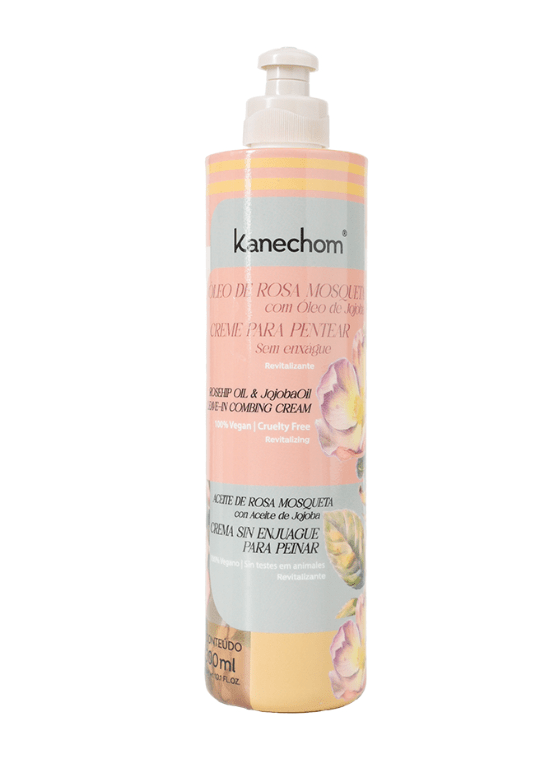 Crema para Peinar Óleo de Rosa Mosqueta Kanechom crema sin enjuague con rosa mosqueta