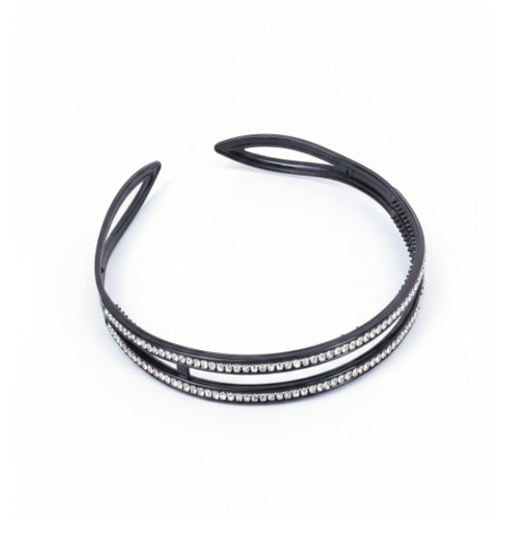 Diademas Negras x12 - Accesorios de Cabello pack diademas negras con strass