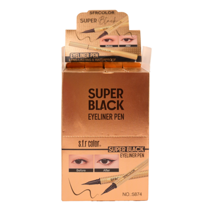 delineador líquido negro resistente al agua