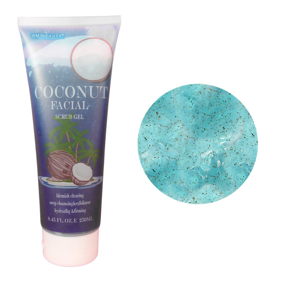 Coconut Facial Scrub Gel - AMYBEAUTY gel exfoliante facial de coco