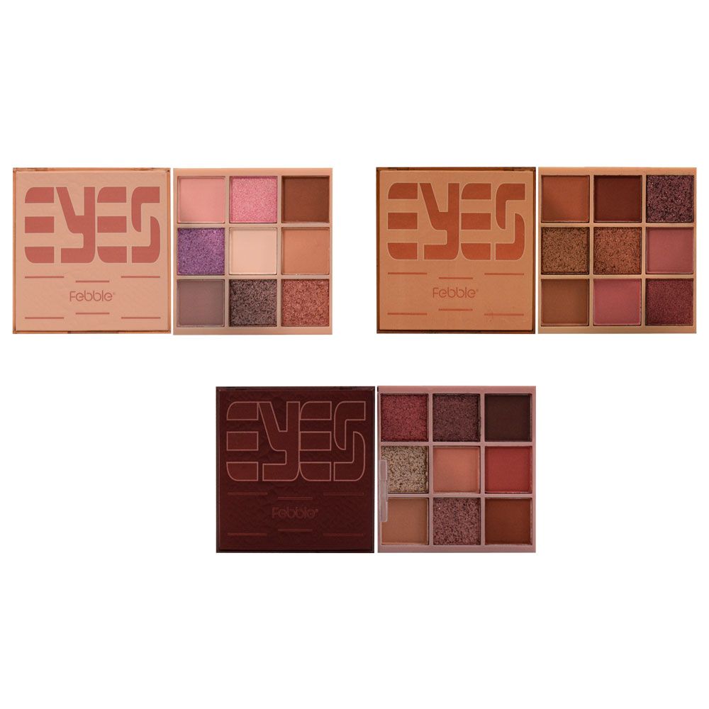 SOMBRAS 9 COLORES EYESHADOW - FEBBLE paleta de sombras 9 tonos tierra