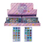 paleta de sombras con glitter profesional