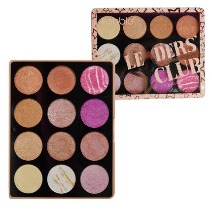 paleta de sombras y highlighter profesional