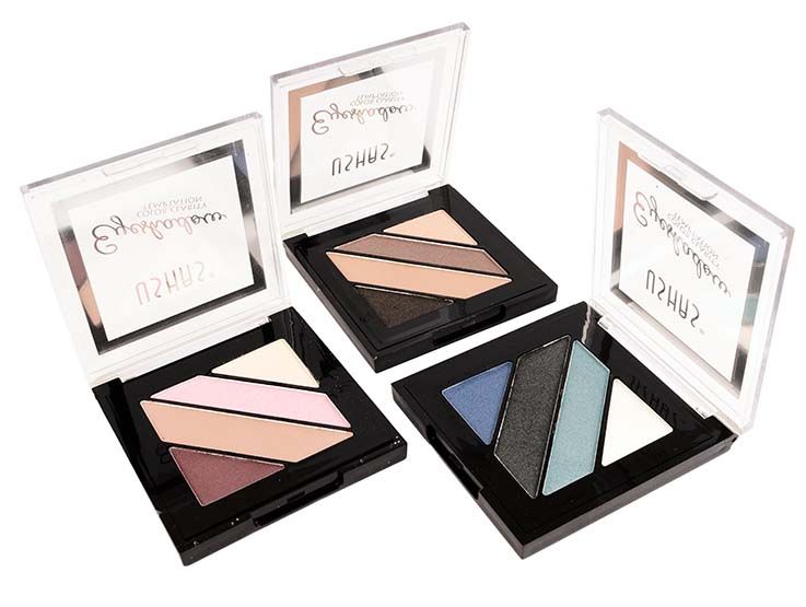 paleta de sombras mate 4 tonos