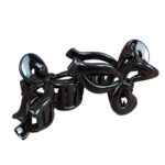 pinza para cabello con lazo negro