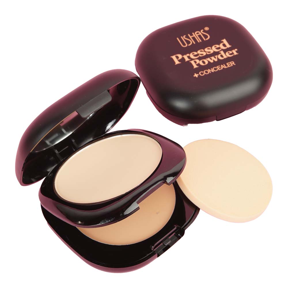 Polvo compacto y corrector en crema 2 en 1 Pressed Powder - Ushas corrector y polvo compacto 2 en 1