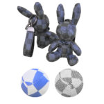 llavero de conejo elegante