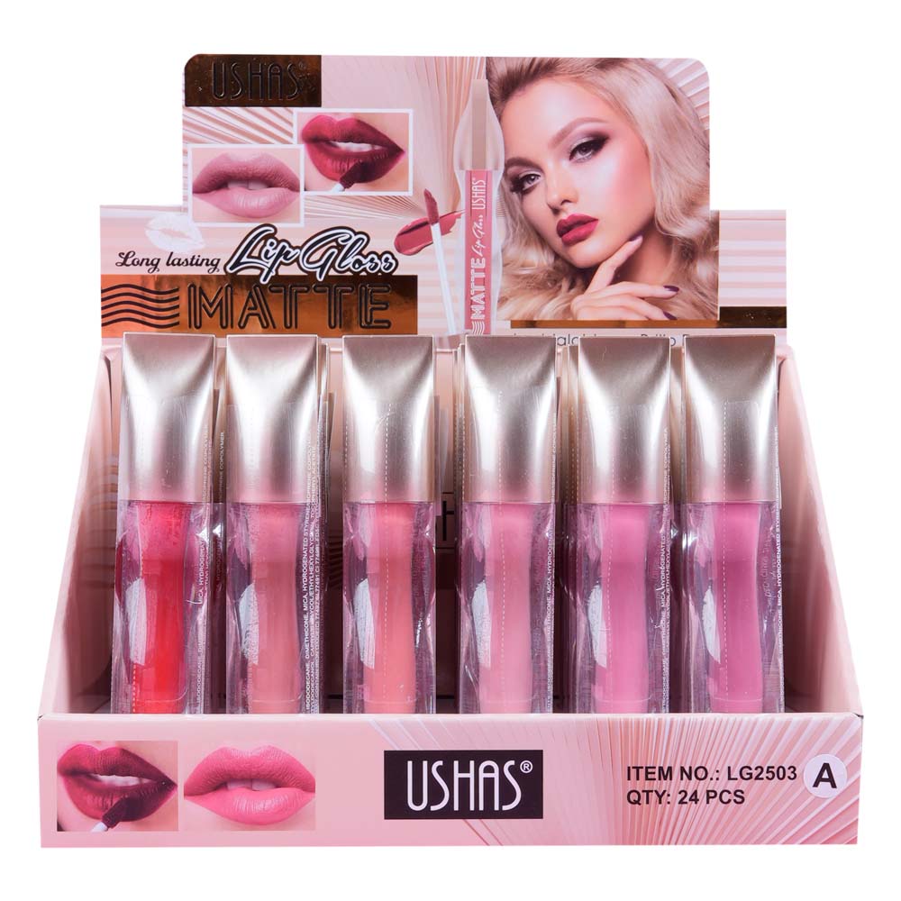 Lip Gloss Mate - Ushas labial mate líquido duradero