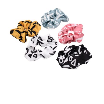 set de moños de tela estampados