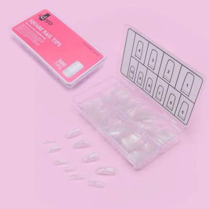 tips acrílicos transparentes para uñas profesionales