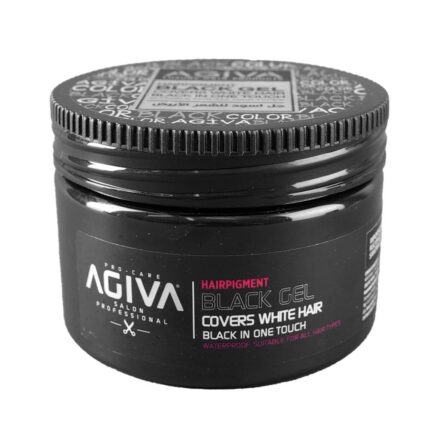 gel con pigmento negro para cabello