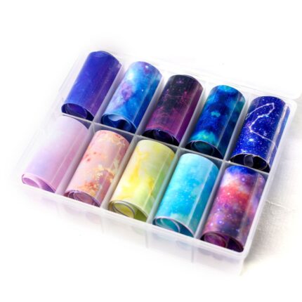 tiras adhesivas para uñas de colores