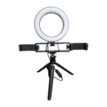 anillo de luz con soporte para celular