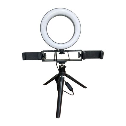 anillo de luz con soporte para celular