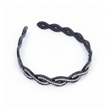 diademas negras con strass