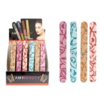 lima de cartón para uñas decorada