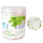 sales de baño con menta relajantes
