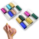láminas foil para uñas con destellos
