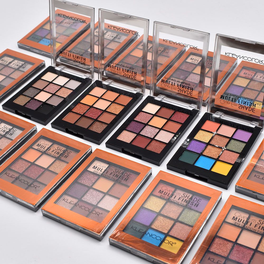 Eyeshadow Palette Give Em Shade Multi Finish Dp 12 Tonos Kleancolor paleta de sombras multifinish 12 tonos