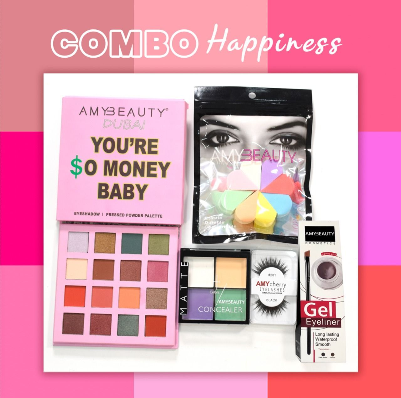 Combo Happiness kit maquillaje profesional todo en uno