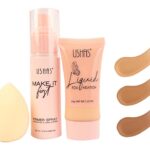 kit maquillaje piel oscura base líquida mate