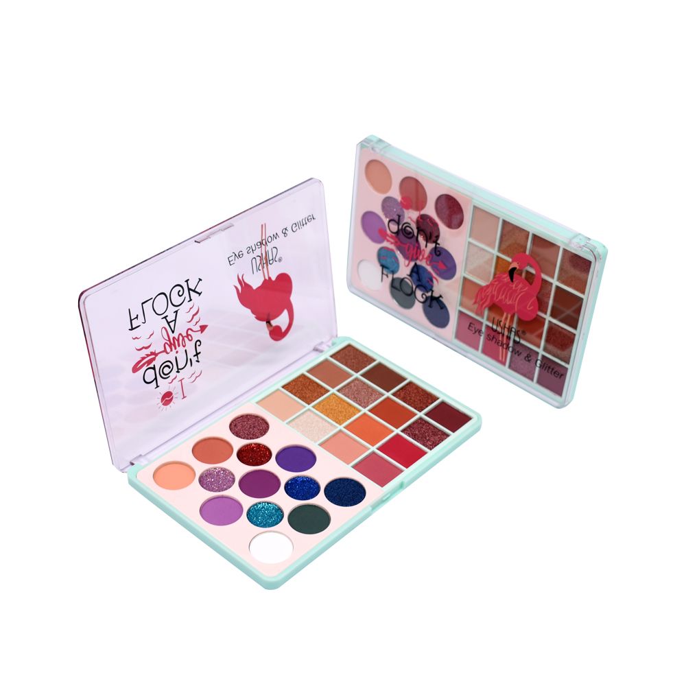 Paleta de Sombra y glitter - Ushas paleta de sombras con glitter profesional