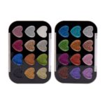 paleta de sombras con glitter profesional