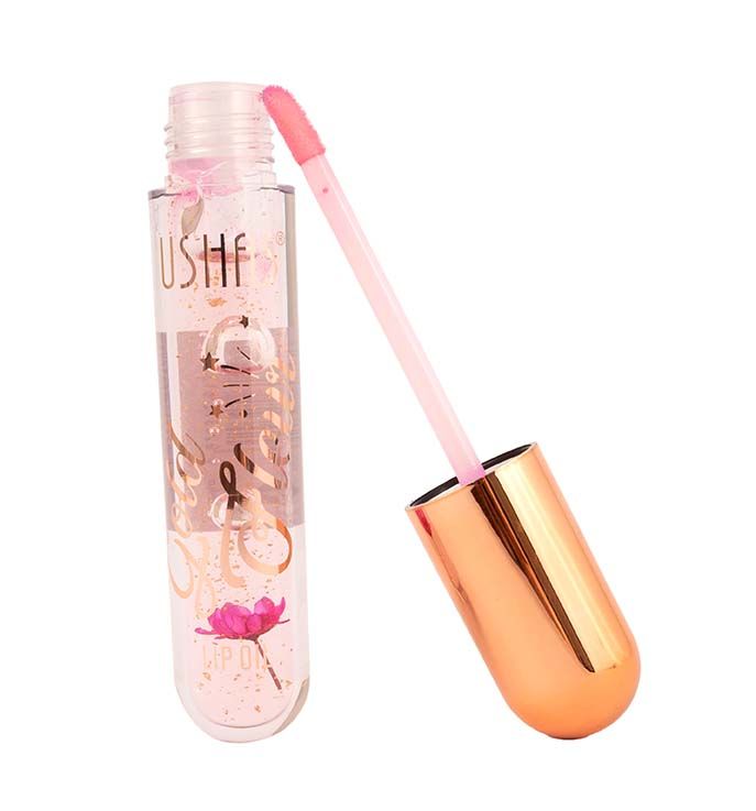 Brillo labial Gold Flew - Ushas brillo labial dorado con destellos