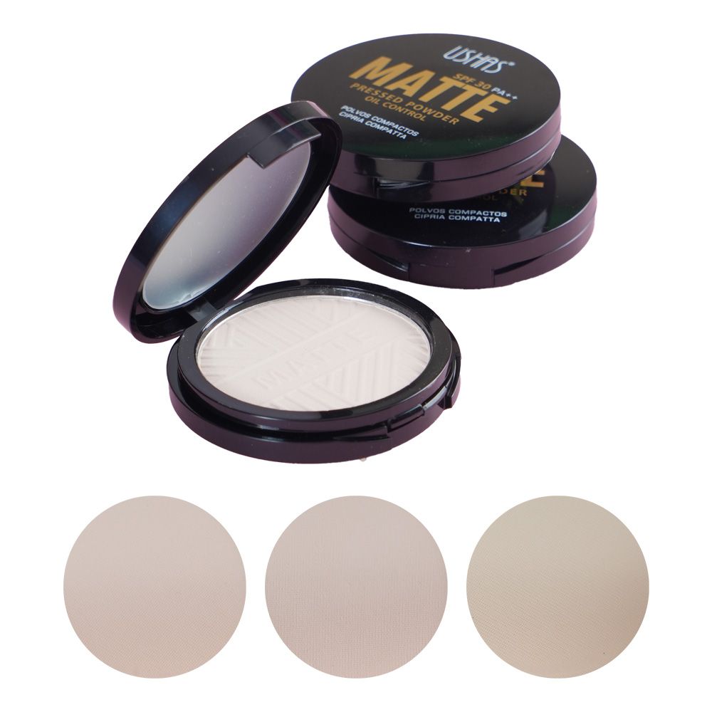 Polvo compacto - Ushas polvo compacto matificante para piel grasa